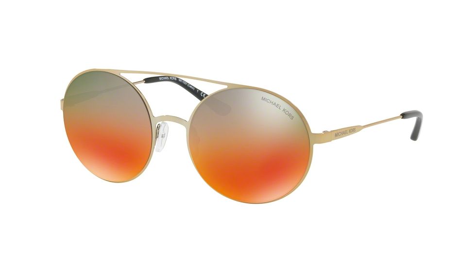Michael Kors CABO MK1027 Progressive Prescription Sunglasses MK1027-1193A8-55 - Lens Diameter 55 mm, Frame Color Pale Gold-tone