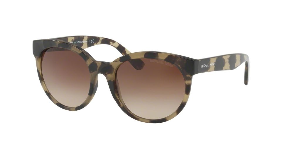 Michael Kors CARTAGENA MK2059 Progressive Prescription Sunglasses MK2059-333513-54 - Lens Diameter 54 mm, Frame Color Olive Tortoise
