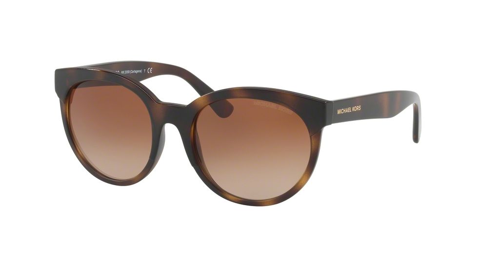 Michael Kors CARTAGENA MK2059 Progressive Prescription Sunglasses MK2059-333613-54 - Lens Diameter 54 mm, Frame Color Dark Tortoise