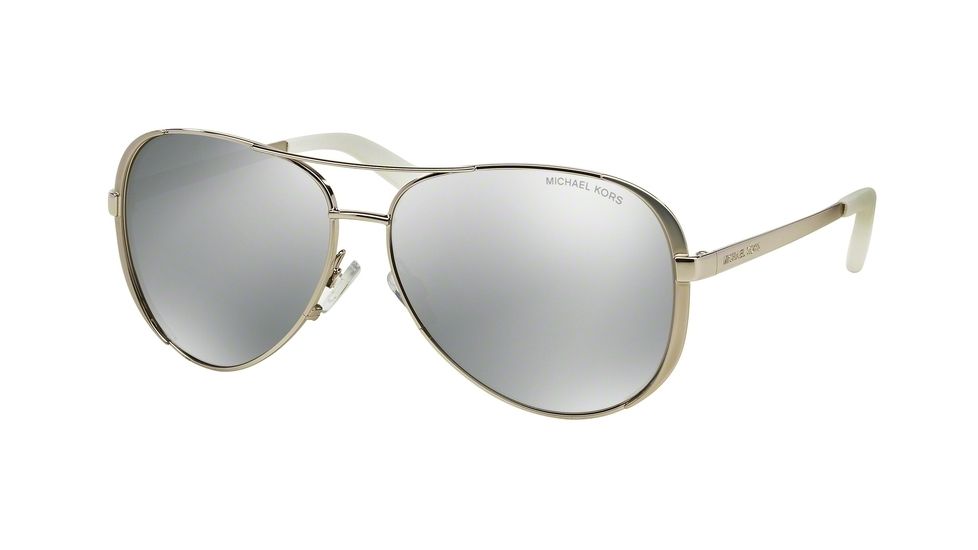 Michael Kors CHELSEA MK5004 Sunglasses 1001Z3-59 - Silver Frame, Silver Mirror Polarized Lenses