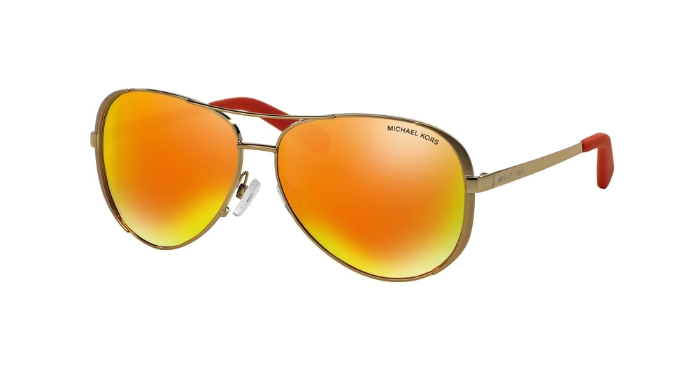 Michael Kors CHELSEA MK5004 Sunglasses 10146Q-59 - Gold Frame, Orange Mirror Lenses