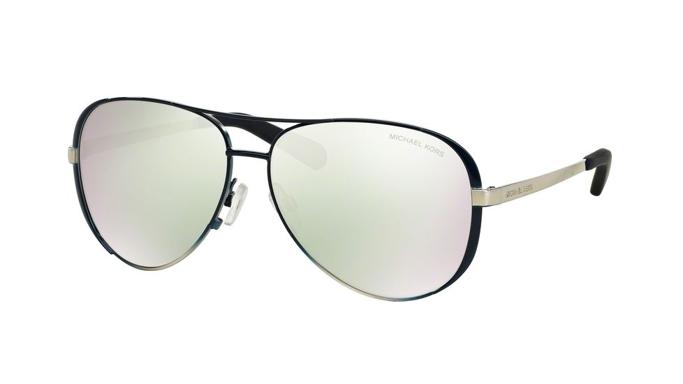 Michael Kors CHELSEA MK5004 Sunglasses 101545-59 - Shiny Navy/Silver Fade Frame, Silver Flash Lenses