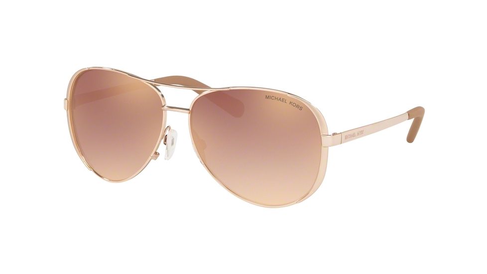Michael Kors CHELSEA MK5004 Sunglasses 11086F-59 - , Rose Gold Gradient Flash Lenses