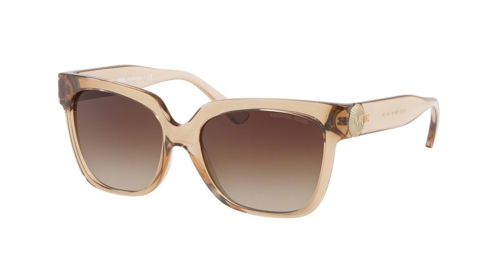 Michael Kors ENA MK2054 Single Vision Prescription Sunglasses MK2054-330013-55 - Lens Diameter 55 mm, Frame Color Brown Transparent