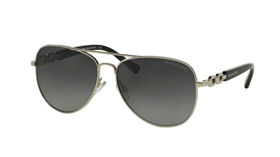 Michael Kors FIJI MK1003 Progressive Prescription Sunglasses MK1003-1001T3-58 - Lens Diameter 58 mm, Frame Color Silver