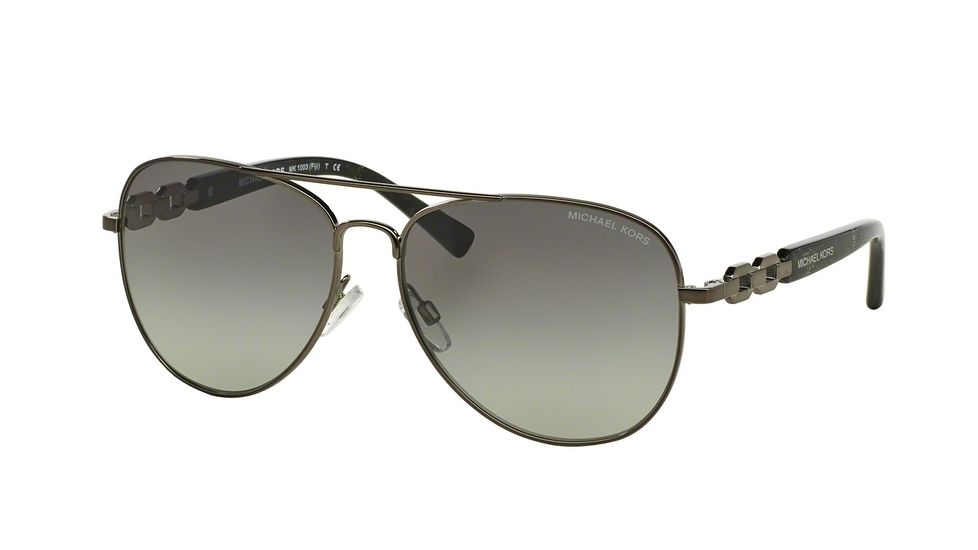 Michael Kors FIJI MK1003 Progressive Prescription Sunglasses MK1003-100211-58 - Lens Diameter 58 mm, Frame Color Gunmetal
