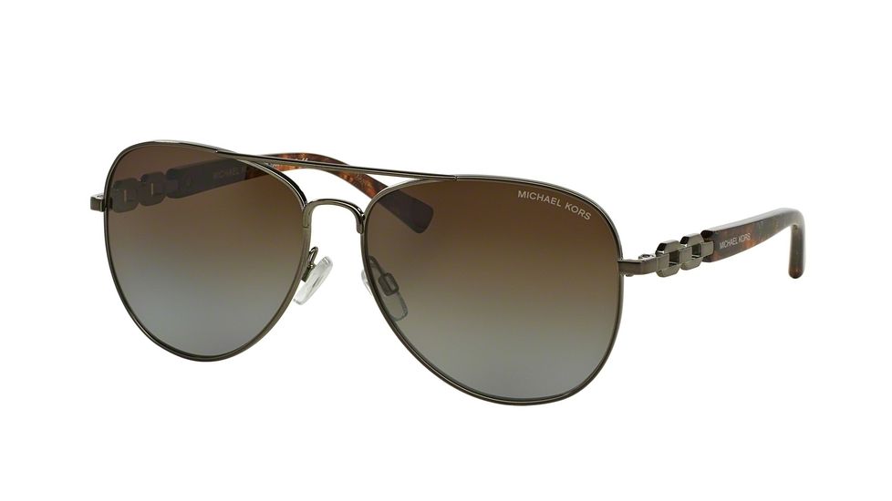 Michael Kors FIJI MK1003 Progressive Prescription Sunglasses MK1003-1002T5-58 - Lens Diameter 58 mm, Frame Color Gunmetal