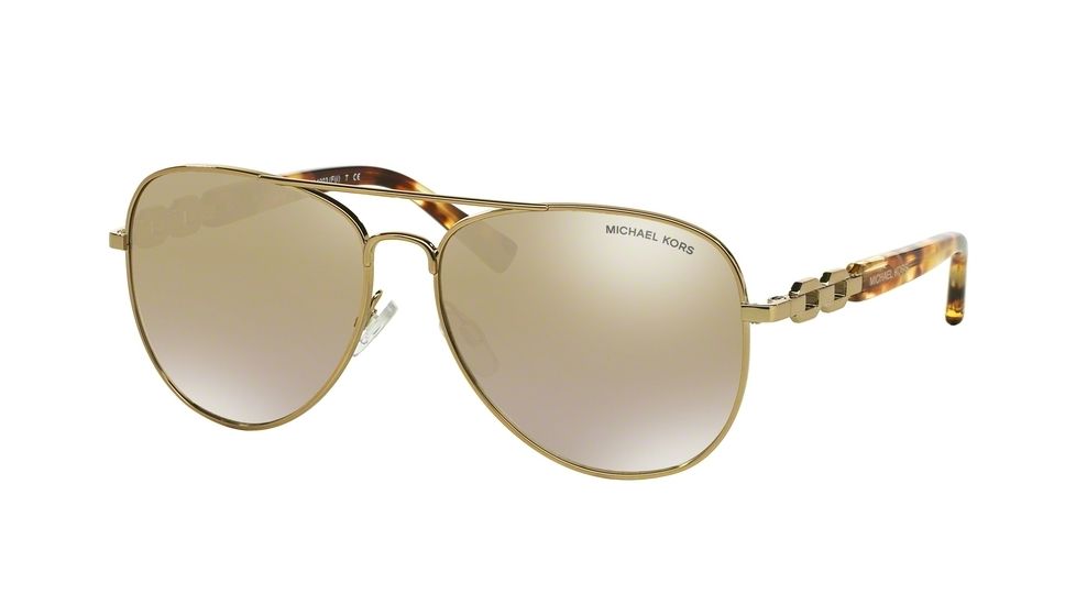 Michael Kors FIJI MK1003 Progressive Prescription Sunglasses MK1003-10046E-58 - Lens Diameter 58 mm, Frame Color Gold