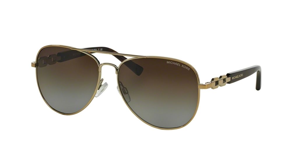 Michael Kors FIJI MK1003 Progressive Prescription Sunglasses MK1003-1004T5-58 - Lens Diameter 58 mm, Frame Color Gold