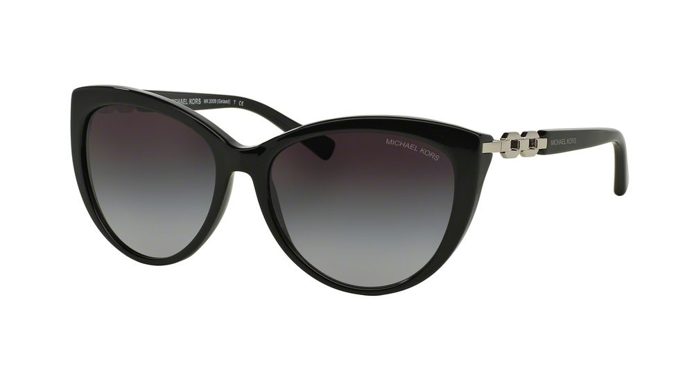 Michael Kors GSTAAD MK2009 Single Vision Prescription Sunglasses MK2009-300511-56 - Lens Diameter 56 mm, Frame Color Black