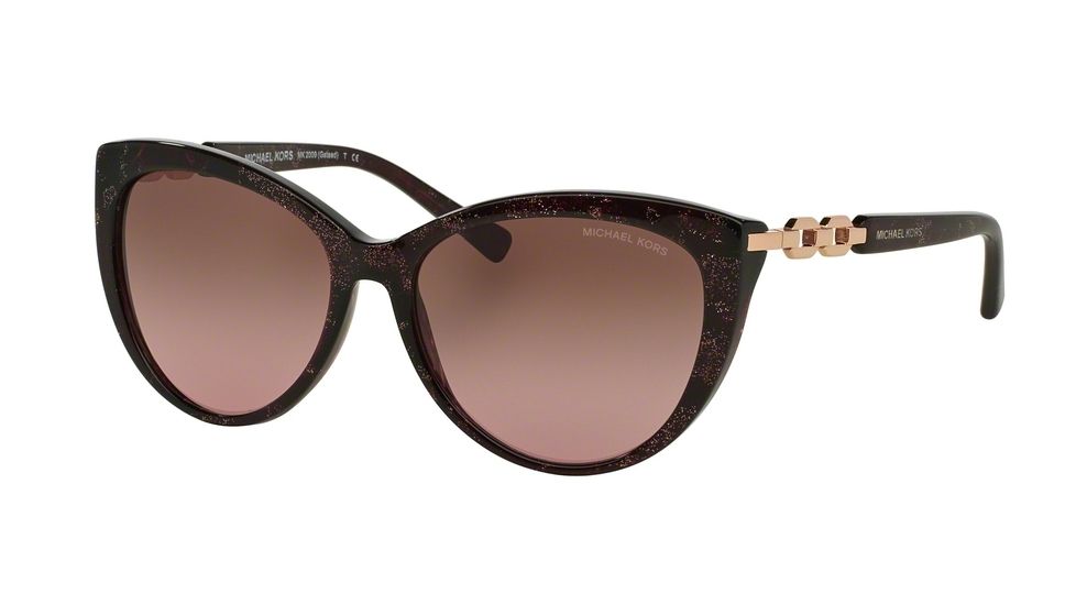Michael Kors GSTAAD MK2009 Single Vision Prescription Sunglasses MK2009-304014-56 - Lens Diameter 56 mm, Frame Color Pink Sparkle