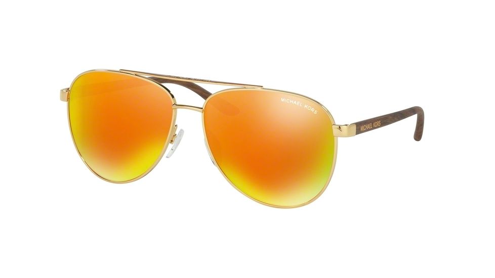Michael Kors HVAR MK5007 Single Vision Prescription Sunglasses MK5007-10436Q-59 - Lens Diameter 59 mm, Frame Color Gold