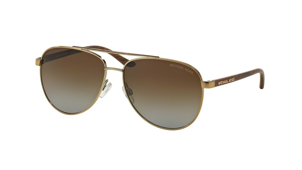 Michael Kors HVAR MK5007 Single Vision Prescription Sunglasses MK5007-1043T5-59 - Lens Diameter 59 mm, Frame Color Gold Wood
