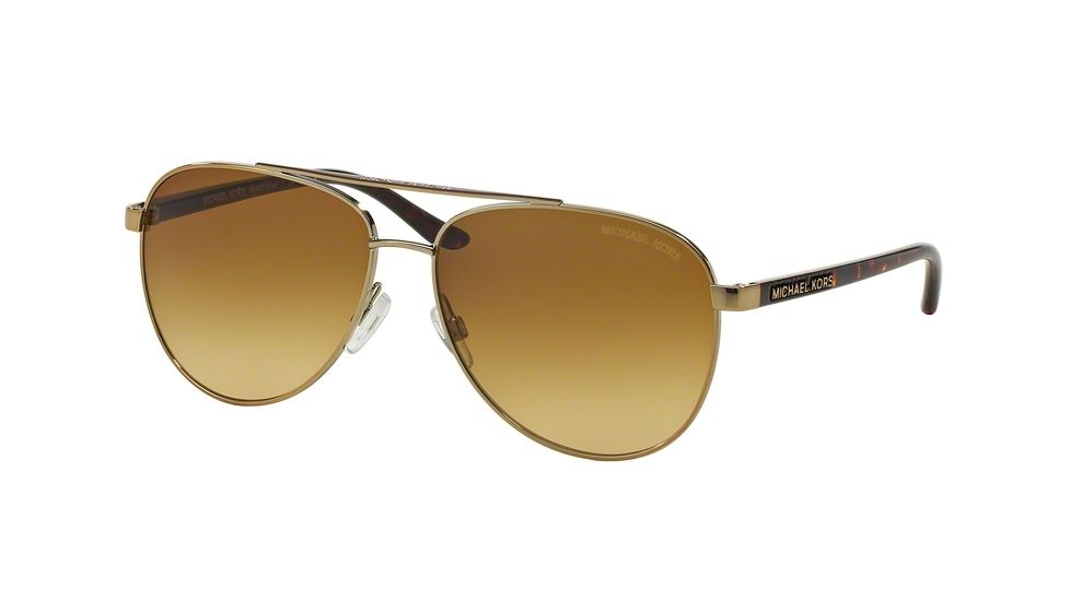 Michael Kors HVAR MK5007 Single Vision Prescription Sunglasses MK5007-10442L-59 - Lens Diameter 59 mm, Frame Color Gold Tortoise