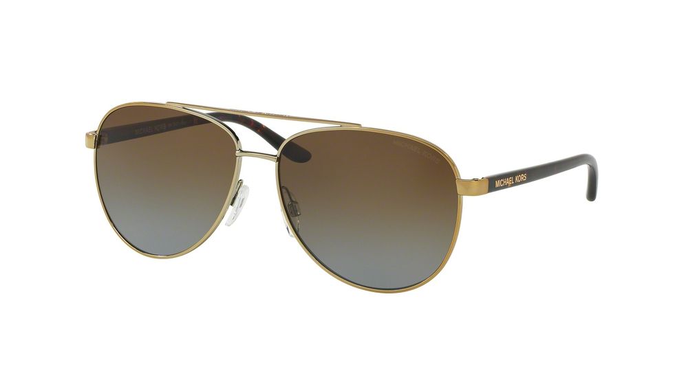 Michael Kors HVAR MK5007 Single Vision Prescription Sunglasses MK5007-1044T5-59 - Lens Diameter 59 mm, Frame Color Gold/Tortoise