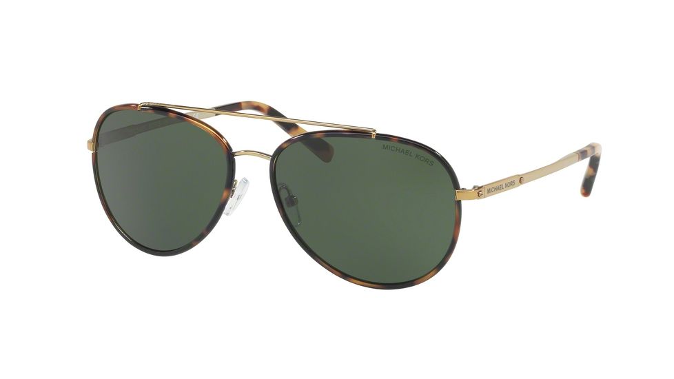 Michael Kors IDA MK1019 Single Vision Prescription Sunglasses MK1019-116371-59 - Lens Diameter 59 mm, Frame Color Tokyo Tortoise/gold-tone
