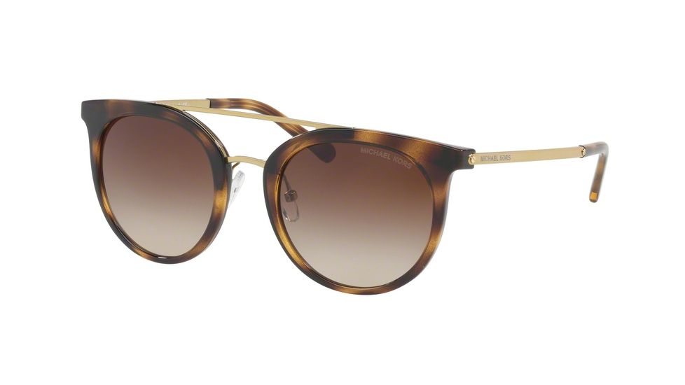 Michael Kors ILA MK2056 Single Vision Prescription Sunglasses, 50mm, Dark Tortoise, MK2056-327013-50-SV
