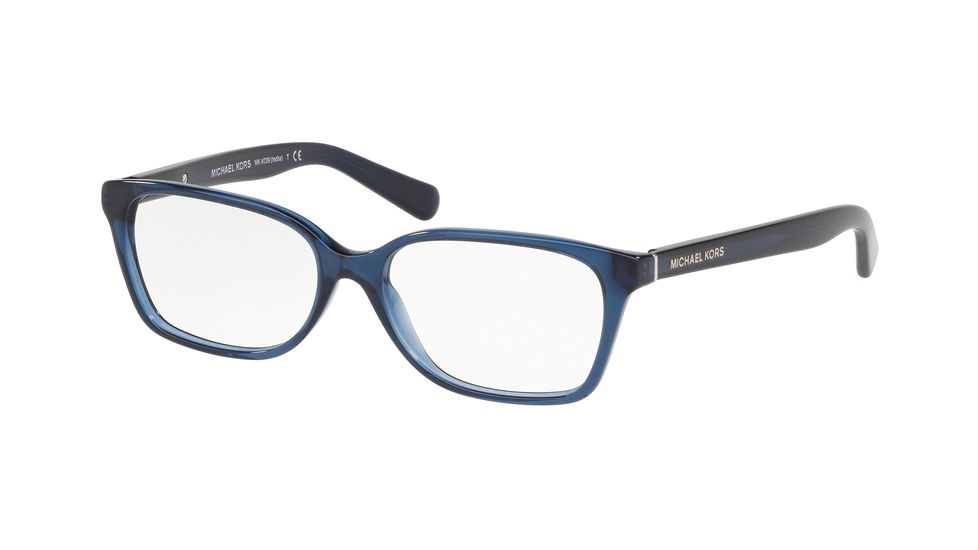 Michael Kors INDIA MK4039 Bifocal Prescription Eyeglasses, 52mm, Navy, MK4039-3199-52-BI