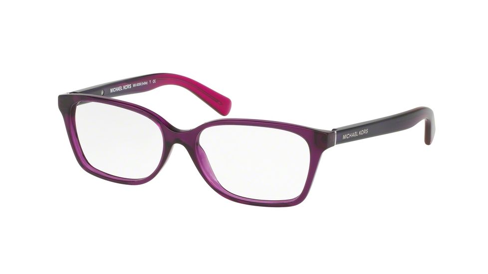 Michael Kors INDIA MK4039 Bifocal Prescription Eyeglasses 3222-52 - Transparent Purple Frame