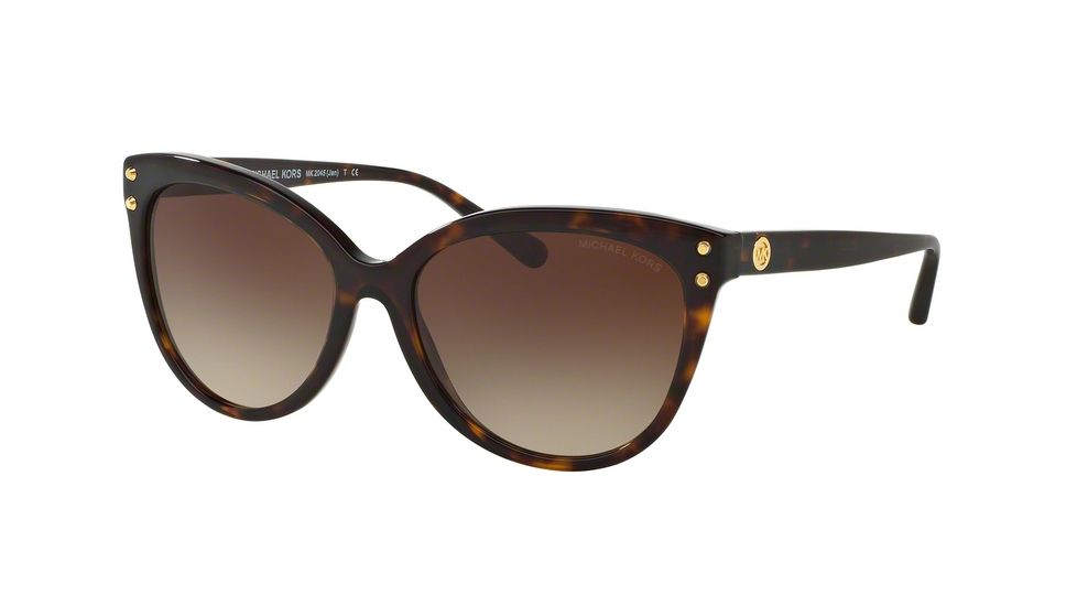 Michael Kors JAN MK2045 Single Vision Prescription Sunglasses MK2045-300613-55 - Lens Diameter 55 mm, Frame Color Dark Tortoise Acetate