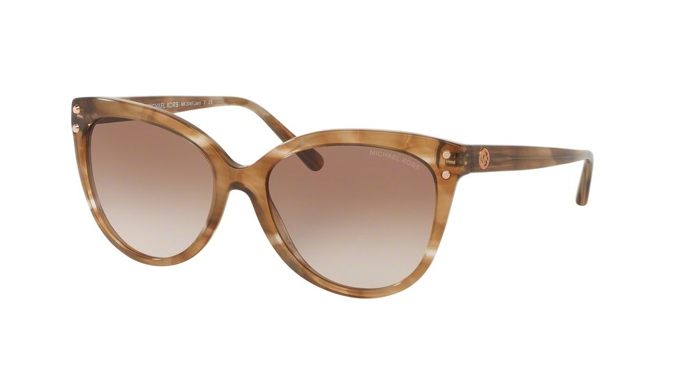 Michael Kors JAN MK2045 Single Vision Prescription Sunglasses MK2045-323513-55 - Lens Diameter 55 mm, Frame Color Brown Floral
