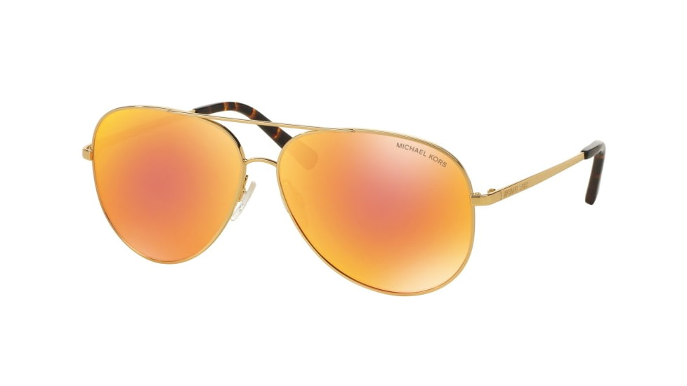 Michael Kors KENDALL I MK5016 Sunglasses 1024F6-60 - Gold Frame, Orange Flash Lenses