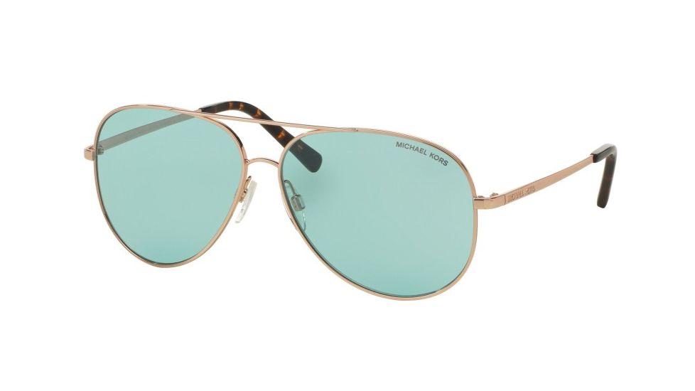 Michael Kors KENDALL I MK5016 Sunglasses 102665-60 - Rose Gold Frame, Teal Solid Lenses