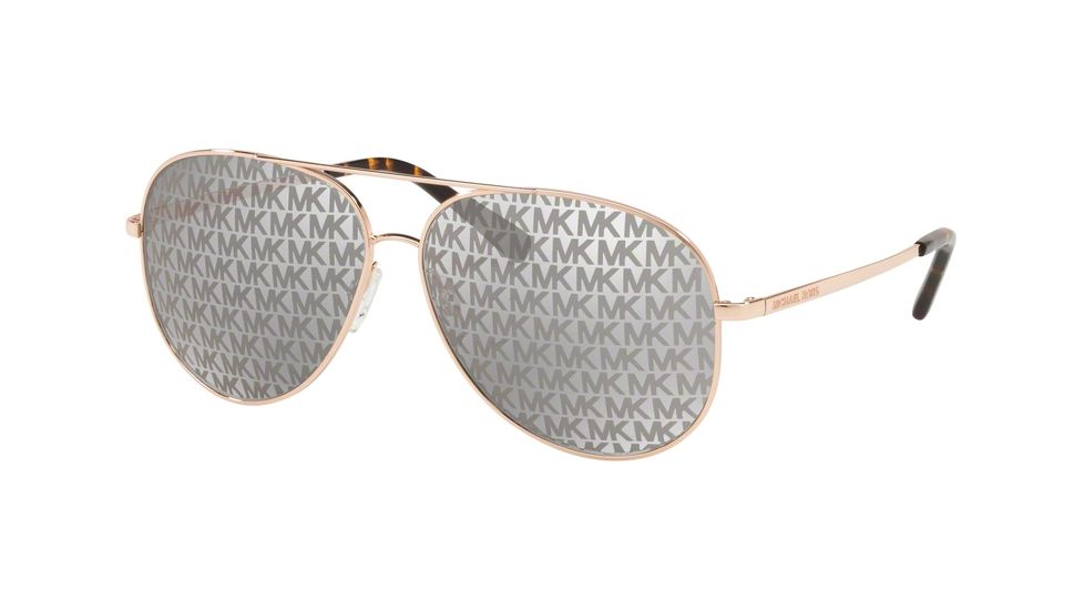 Michael Kors KENDALL I MK5016 Sunglasses 1026R0-60 - Shiny Rose Gold Frame, Lavendar Printed Mirror Lenses