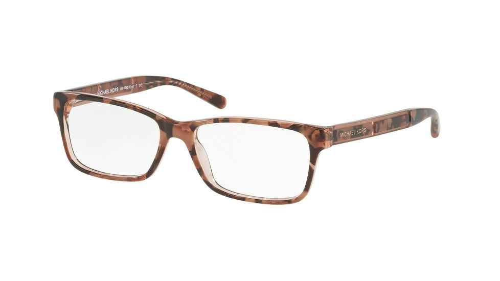 Michael Kors KYA MK4043 Single Vision Prescription Eyeglasses 3251-51 - Pink Tort Graphic Frame