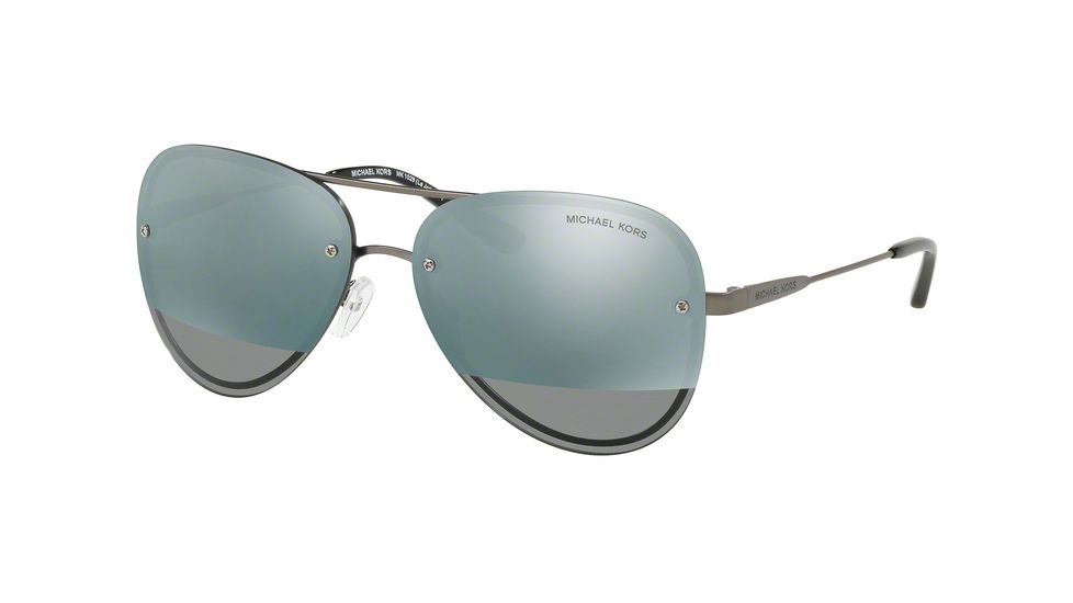 Michael Kors LA JOLLA MK1026 Progressive Prescription Sunglasses MK1026-10021Y-59 - Lens Diameter 59 mm, Frame Color Matte Gunmetal