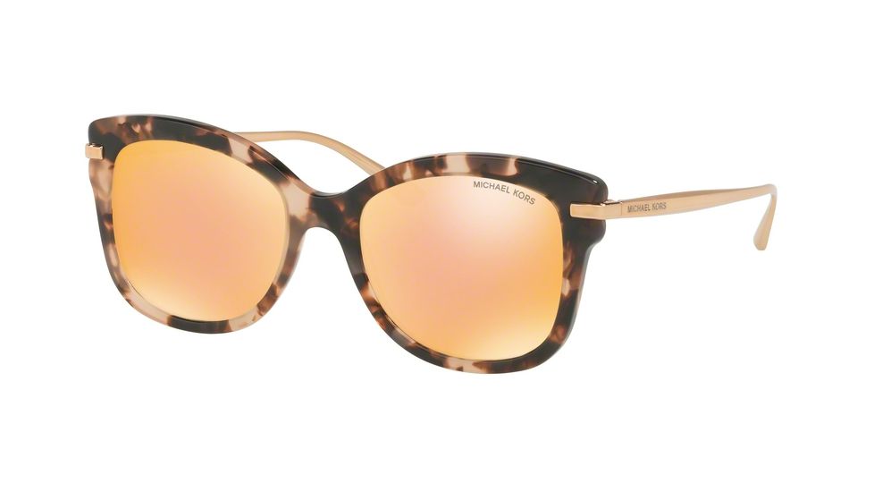 Michael Kors LIA MK2047 Single Vision Prescription Sunglasses MK2047-31627J-53 - Lens Diameter 53 mm, Frame Color Pink Tortoise