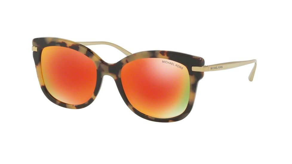 Michael Kors LIA MK2047 Single Vision Prescription Sunglasses MK2047-32446Q-53 - Lens Diameter 53 mm, Frame Color Dark Vintage Tortoise