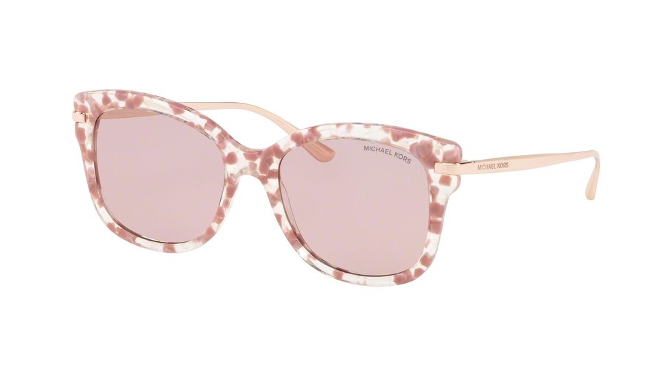 Michael Kors LIA MK2047 Single Vision Prescription Sunglasses, 53mm, Carnation, MK2047-3380D8-53-SV