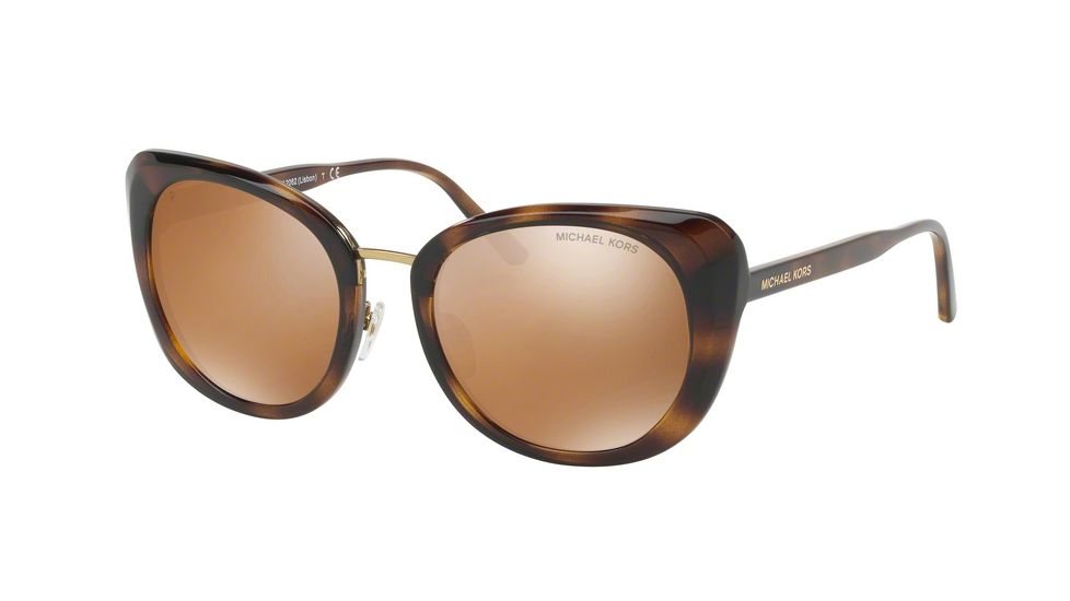 Michael Kors LISBON MK2062 Single Vision Prescription Sunglasses MK2062-32852T-52 - Lens Diameter 52 mm, Frame Color Dark Tortoise
