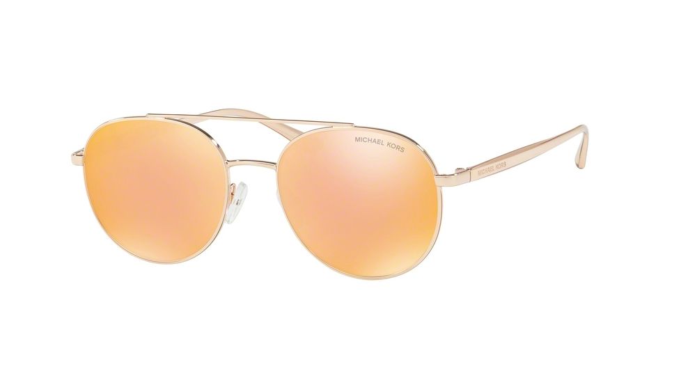 Michael Kors LON MK1021 Single Vision Prescription Sunglasses MK1021-11167J-53 - Lens Diameter 53 mm, Frame Color Rose Gold-tone