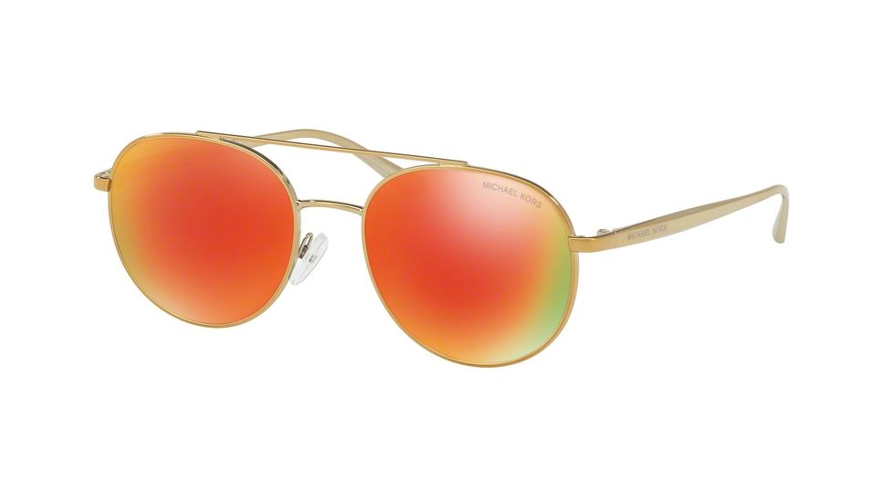 Michael Kors LON MK1021 Single Vision Prescription Sunglasses MK1021-11686Q-53 - Lens Diameter 53 mm, Frame Color Gold Tone