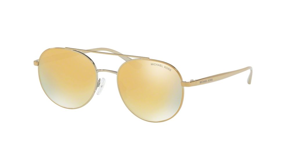 Michael Kors LON MK1021 Single Vision Prescription Sunglasses MK1021-11687P-53 - Lens Diameter 53 mm, Frame Color Gold Tone