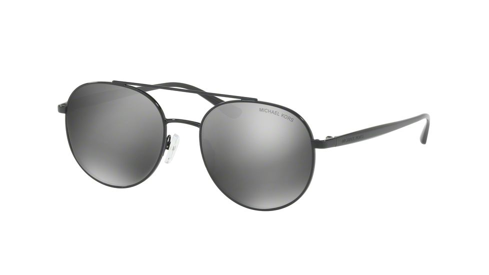 Michael Kors LON MK1021 Single Vision Prescription Sunglasses, 53mm, Black, MK1021-11696G-53-SV