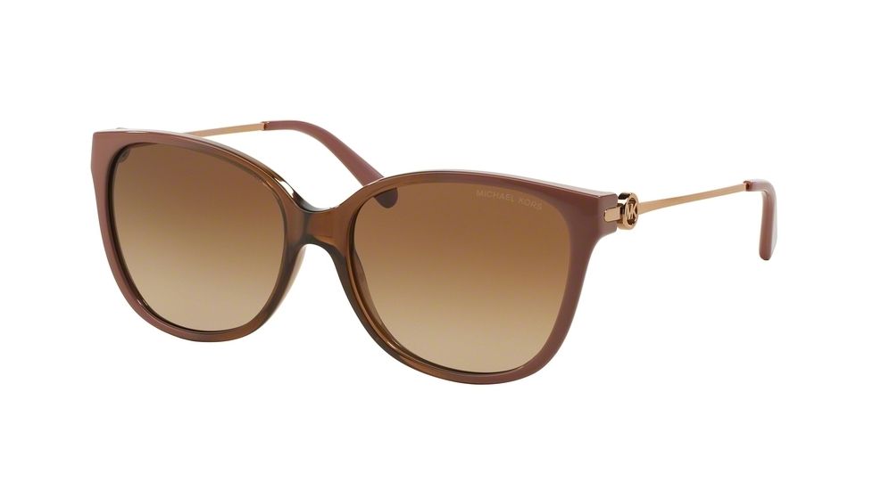Michael Kors MARRAKESH MK6006 Single Vision Prescription Sunglasses MK6006-300813-57 - Lens Diameter 57 mm, Frame Color Brown/Rio Coral Ombre