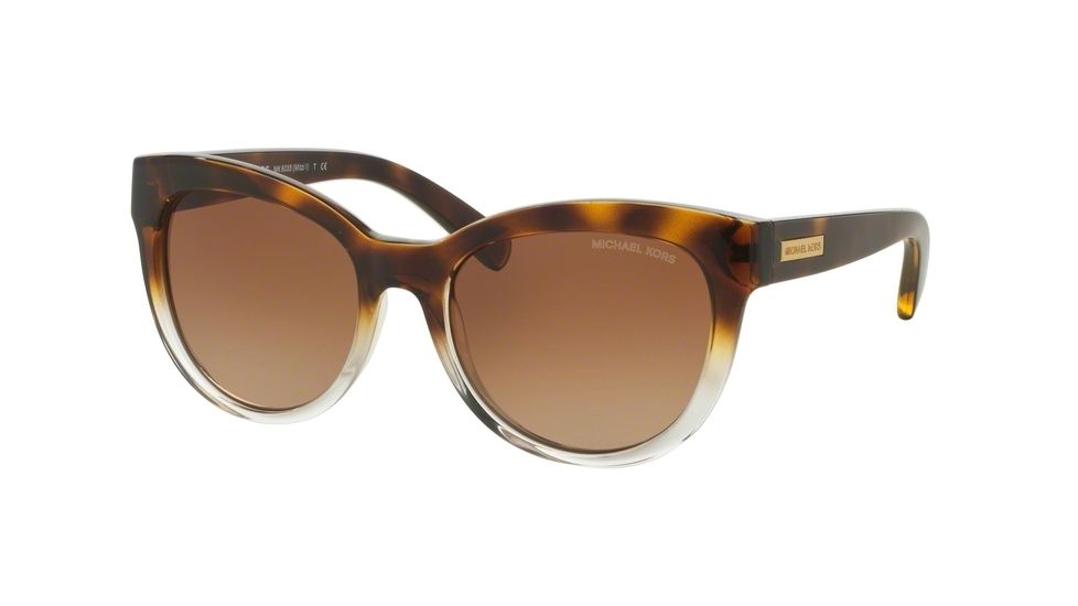 Michael Kors MITZI I MK6035 Single Vision Prescription Sunglasses MK6035-312513-53 - Lens Diameter 53 mm, Frame Color Tortoise Clear