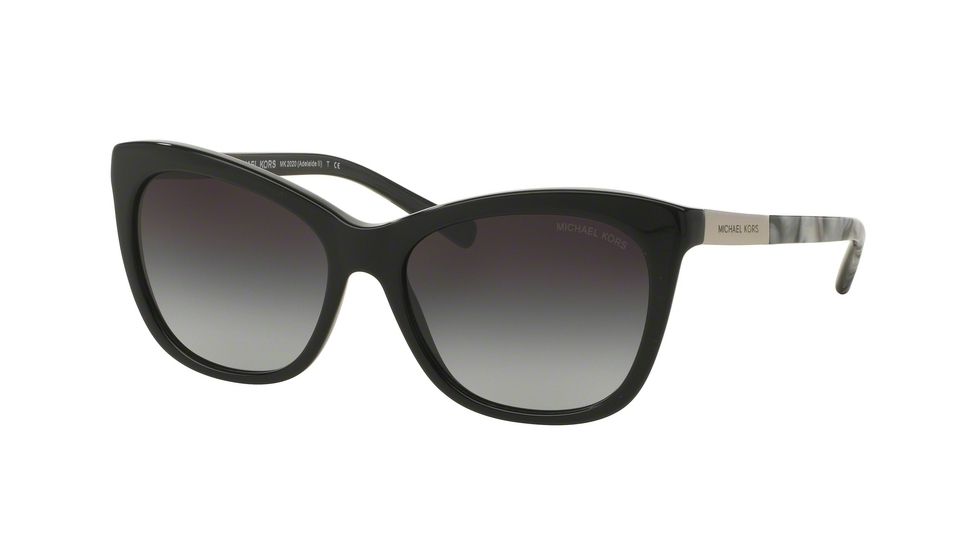 Michael Kors MK2020F Single Vision Prescription Sunglasses MK2020F-312011-56 - Lens Diameter 56 mm, Frame Color Black Metallic Black Marble