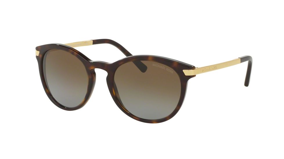 Michael Kors MK2023F Single Vision Prescription Sunglasses MK2023F-3106T5-53 - Lens Diameter 53 mm, Frame Color Dk Tortoise/gold