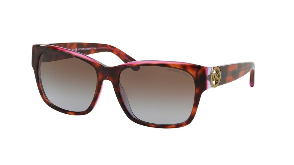Michael Kors MK6003F Progressive Prescription Sunglasses MK6003F-300368-58 - Lens Diameter 58 mm, Frame Color Tortoise/Pink/Purple