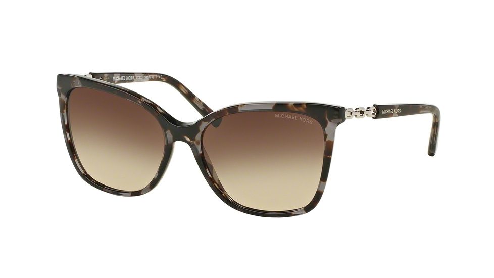 Michael Kors MK6029F Progressive Prescription Sunglasses MK6029F-310713-56 - Lens Diameter 56 mm, Frame Color Black Tortoise/Silver