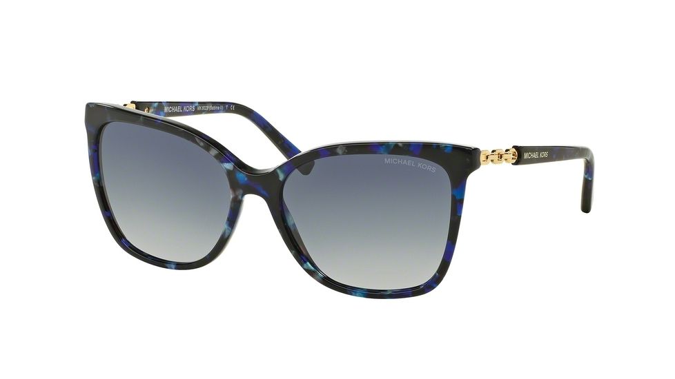 Michael Kors MK6029F Progressive Prescription Sunglasses MK6029F-31094L-56 - Lens Diameter 56 mm, Frame Color Blue Tortoise/gold