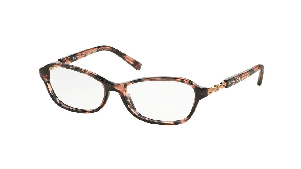 Michael Kors MK8019F Eyeglass Frames 3108-53 - Pink Tortoise/rose Gold Frame