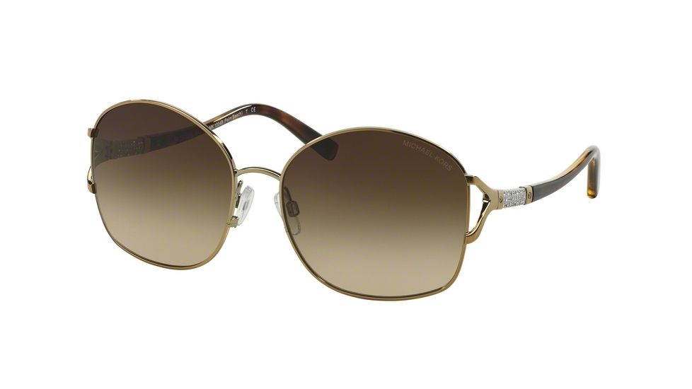 Michael Kors PALM BEACH MK1004B Single Vision Prescription Sunglasses MK1004B-100313-58 - Lens Diameter 58 mm, Frame Color Gold
