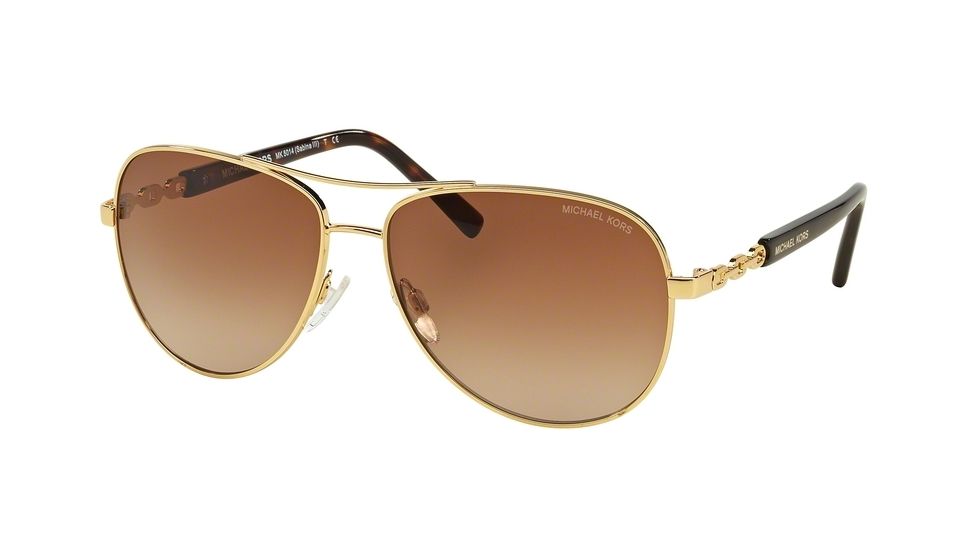 Michael Kors SABINA III MK5014 Progressive Prescription Sunglasses MK5014-102413-59 - Lens Diameter 59 mm, Frame Color Gold