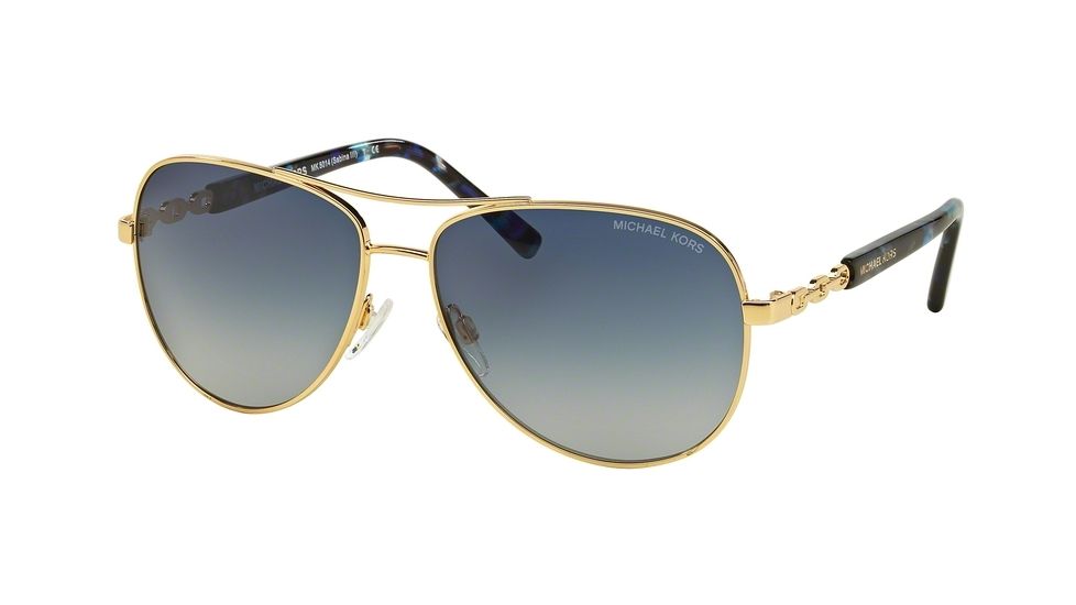 Michael Kors SABINA III MK5014 Progressive Prescription Sunglasses MK5014-10244L-59 - Lens Diameter 59 mm, Frame Color Gold