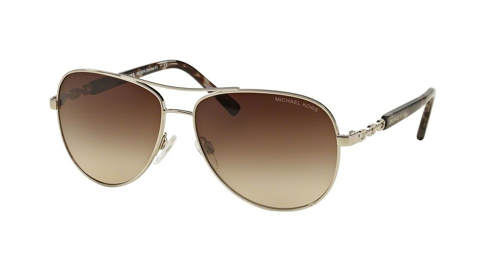Michael Kors SABINA III MK5014 Progressive Prescription Sunglasses MK5014-102713-59 - Lens Diameter 59 mm, Frame Color Silver
